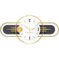 Sensahome Wanduhr Shanghai – Luxusuhr Gold – Exklusives Design – Große Wanduhr – Ø38 cm – Schwarz/Gold