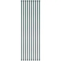 vidaXL Pflanzstäbe 10 Stk. 1,5 m Metall Grün