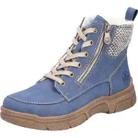 Rieker 72330 Stiefeletten Jeans/Schwarz-Kiesel Größe EU 42