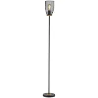 JUST LIGHT Stehlampe "TAMIS", braun (holzfarben), 1, 1 Stk., Leuchten, ExklusiveE27, Schalter, Fußschalter, Stehlampe