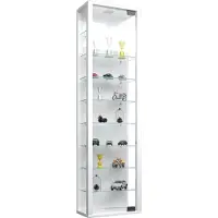 VCM Wandregal "Wandvitrine Hängevitrine Glasvitrine Stano Maxi", weiß, B:33cm T:18cm, Regale, Wandregal