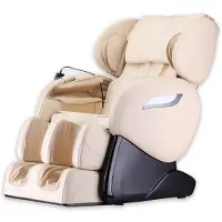 HOME DELUXE - Massagesessel SUENO Beige - inkl. komplettem Zubehör I Massagestuhl Relaxsessel mit Wärmefunktion