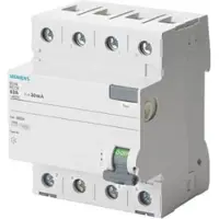 Siemens 5SV4442-0 FI-Schutzschalter, 4-polig, Typ AC, In: 25 A, 100 mA, Un AC: 400 V 5SV44420