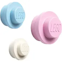 LEGO Wandhaken-Set in Weiß, Hellblau und Rosa