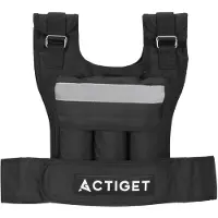 Springos ACTIGET Gewichtsweste, verstellbar, 20 kg, Training für Krafttraining und Laufen, schwarz