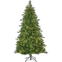 Black Box Trees Brampton - Weihnachtsdeko mit 240 LED-Lichtern - Weihnachtsbaum Schlank mit Klappmechanismus - Kunstbaum für Wohnzimmer und Büro - H215 x Ø125 cm - Grün