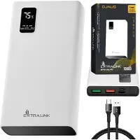 Extralink 10000 mAh Powerbank 22,5 W Fast Charge, USB-C, Schnellladen, Weiß