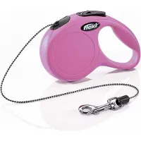 Flexi Rollleine Classic - Cord Leash - Rosa - XS - 3 Meter