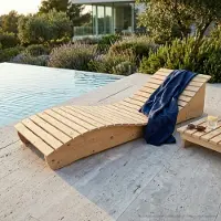 TUGA-Holztech Holzliege Wellenliege Waldsofa Relaxliege Gartenliege "Relax-Gertl" (Fichte) 1-teilig Liegebreite 70cm Himmelsliege