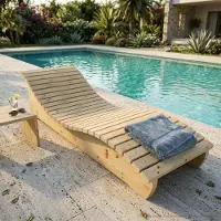 TUGA-Holztech Holzliege Wellenliege Waldsofa Relaxliege Gartenliege "Relax-Gertl" (Zirbe) 1-teilig Liegebreite 70cm Himmelsliege
