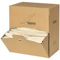Duni Holz Messer 165mm, Spenderbox Natural gewachst 165 | Packung (400 Stück)