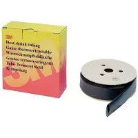 3M 80x HSR Dünnwandiger Warmschrumpfschlauch auf Rolle, Schwarz, 1,2/0,6 mm, 12 m, Spenderbox | Packung (5 Rollen)