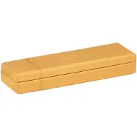 Rhodia 118870C, Hartschalenetui für Stifte, Kunstleder, Schwarz, Orange, Einfarbig, Uni, 210 mm