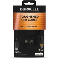 Duracell DRU5012A, 1 m, Lightning, USB A, Stecker, Stecker, Schwarz