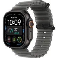 Apple Watch Ultra 4 Ocean Armband, Schwarz, Halbtransparentes Schwarz, 49mm