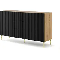 Akl Furniture Kommode RavennaB mit den Maßen 150 cm (Breite) x 42 cm (Tiefe) x 87 cm (Höhe)