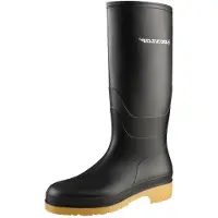 Dunlop Dull Klassischer Gummistiefel Schwarz, Regenstiefel Uni, Größe 40