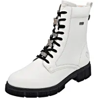 Remonte Schnür-,Zug-u.Schnallenstiefel in weiss/weiss kombi, Gr. 43