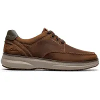 Clarks Mullan Moc Mens Navy Leather, 7.5