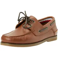 Tommy Hilfiger Herren Boat Schuhe Boat Shoe Core Leather aus Leder, Braun (Winte