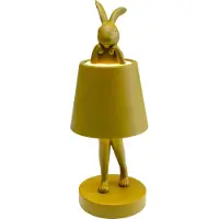 Kare LED-Akkutischleuchte Animal Rabbit, grün, IP54, 29cm