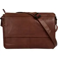 Spikes & Sparrow Messenger Bag "Herren, Damen echt Leder", Damen, Gr. B/H/T: 38cm x 25cm x 13cm onesize, braun (cognac), Leder, Taschen Messenger Bag, echt Leder