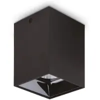 Ideal Lux LED-Downlight Nitro Square, schwarz, Höhe 12 cm