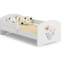 Kobi Meble s. c. Luk Einzelbett 140x70 mit Kunstwerk - Elefant