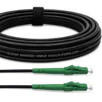 Elfcam - 200m Gepanzerte Glasfaserkabel LC/APC auf LC/APC Stecker, Simple Singl