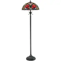 QUOIZEL Stehleuchte Larissa mit Schirm im Tiffany-Design