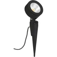 Albert 662390 Spießstrahler Typ Nr. 2390 - Farbe: schwarz, mit 1 x LED 12 W, 1200 lm