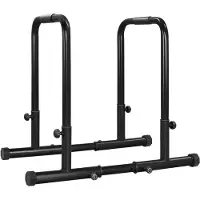 Yaheetech Verstellbarer Dip-Ständer, Dip Stationen Dip Barren, bis 227 kg, mit sicheren Steckverbindern, Fitness Parallettes Körpertraining Barren
