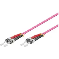 Alcasa electronik LWL Duplex Patchkabel OM4, ST/ST, LSZH, 0,5m, violett
