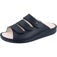 Finn Comfort Korfu Damen Herren Pantolette schwarz Glattleder - Größe: 42