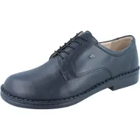 Finn Comfort Milano Herren Halbschuhe schwarz Glattleder - Größe: UK 11,5