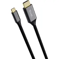 Trust 25630, USB-C, HDMI, 2 m, Schwarz, Silber