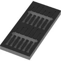 Wera 9816 Schaumstoffeinlage Schraubendreher Kraftform Micro Set 2, ohne Werkzeug - 05137318001