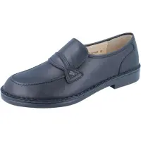 Finn Comfort Toledo Herren Slipper schwarz Glattleder - Größe: UK 6