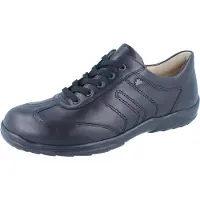 Finn Comfort Syracuse Herren Schnürschuhe schwarz Glattleder - Größe: UK 9,5
