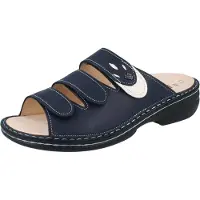 Finn Comfort Kos Damen Pantolette ozean blau Glattleder - Größe: 39