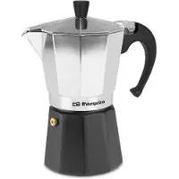 Orbegozo KFM 630, Mokka-Kanne, Schwarz, Silber, Aluminium, 6 Tassen