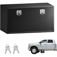 Vevor Lkw Unterbaubox 1219 x 609 x 609 mm Unterflur Staukasten Kaltgewalzter Stahl Wasserdichter Werkzeugkasten mit T-Griff Schloss für Lkw Anhänger Transporter Werkzeugkiste Unterflurkasten Schwarz