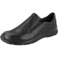 Ecco Slipper Irving Herren Patent Black-Schuhgröße 44