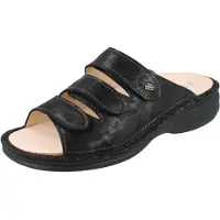 Finn Comfort Hellas Damen Pantolette schwarz Nubukleder - Größe: 41
