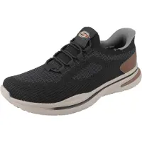SKECHERS Slip-ins Herren Slipper schwarz Textil - Größe: 42