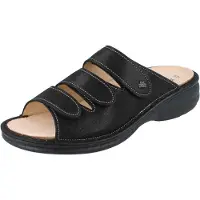 Finn Comfort Hellas Damen Pantolette schwarz Brina Nubukleder - Größe: 42