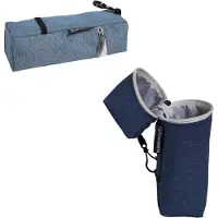 Exacompta 52790E Federmäppchen Bee Blue aus Polyester mit Wabenmuster verwandelb