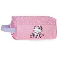 Hello Kitty Hearts & Dots, Schulmäppchen, Umhängetasche, aus Polyester, Rosa, Fe
