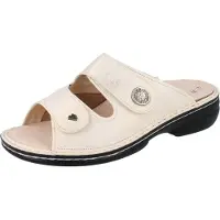 Finn Comfort FinnStretch Zeno Damen Pantolette beige oro Nubukleder - Größe: 40