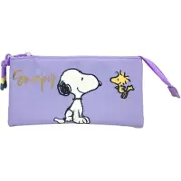 CYPBRANDS Uni Kinder Snoopy Portatodo Triple-1950 Federmäppchen, dunkelviolet